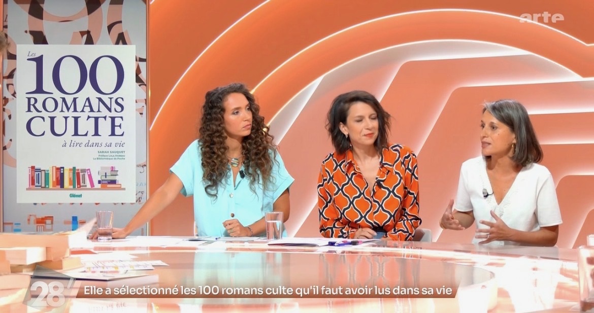 "Les 100 romans culte à lire dans sa vie" présenté sur le plateau de 28 Minutes Arte
